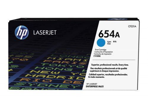 Hewlett Packard - HP Laser Toner Cartridge Cyan 654A CF331A