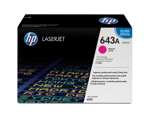 Hewlett Packard - HP Laser Toner Cartridge Magenta 643A Q5953A