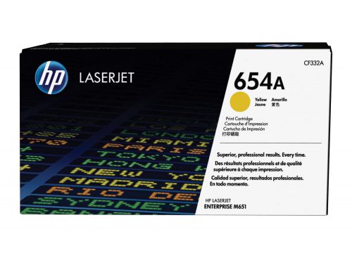 Hewlett Packard - HP Laser Toner Cartridge Yellow 654A CF332A