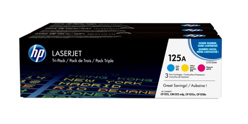 Hewlett Packard - HP Laser Toner Cyan / Magenta / Yellow 125A CF373AM
