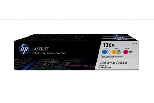 Hewlett Packard Laser Toner HP Cyan / Magenta / Yellow 126A CF341A