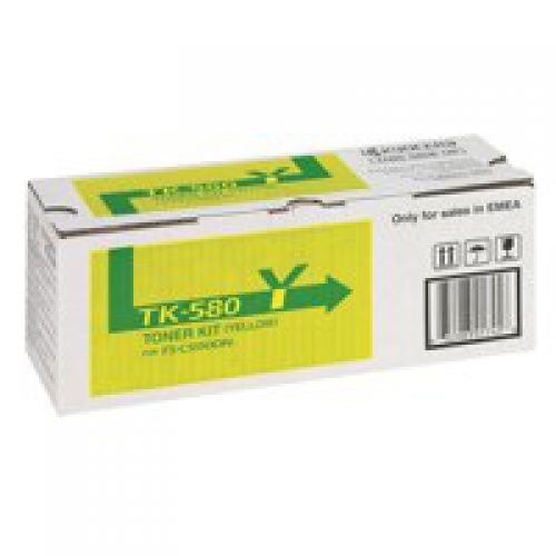Kyocera Laser Toner Cartridge Yellow TK-580Y 1T02KTANL0