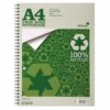 Silvine Notebook Recycled Wirebound Ruled 104pp 70gsm A4 TWRE80 - Pack 12