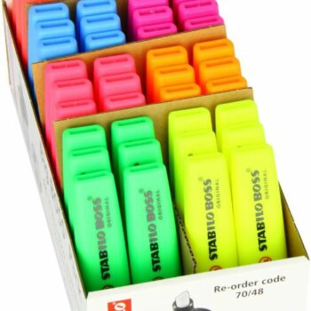 STABILO BOSS Highlighter Chisel Tip Assorted UK/70/48-2 - Pack 48