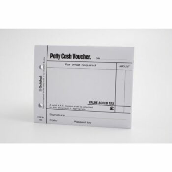 Guildhall White Petty Cash Voucher Pads 127x101mm (Pack 5) - 103-WHTZ