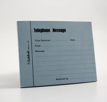 Guildhall Telephone Message Pads 101x127mm Blue (Pack 5) - 110Z