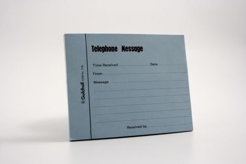 Guildhall Telephone Message Pads 101x127mm Blue (Pack 5) - 110Z