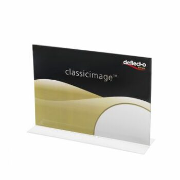 Deflecto Stand Up Sign Holder A4 Landscape Clear - 47701