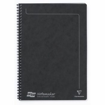 Europa Notemaker A4 Wirebound Pressboard Black Cover Notebook Ruled (Pack 10) - 4862