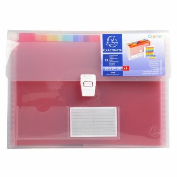 Exacompta Expanding File Polypropylene 330x250mm 13 Pocket Clear - 55298E