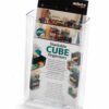 Deflecto Flat Back Literature Holder DL Portrait Clear - 76001