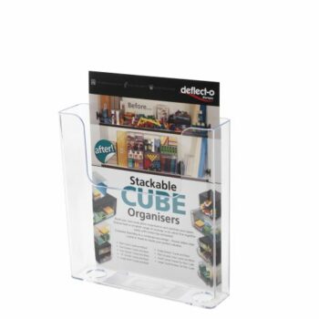 Deflecto Flat Back Literature Holder A5 Portrait Clear - 76301