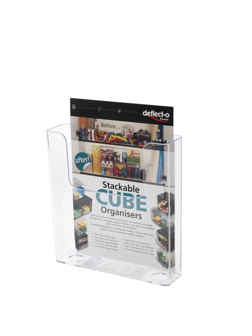 Deflecto Flat Back Literature Holder A4 Portrait Clear - 76401