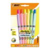 Bic Grip Highlighter Pens Chisel Pastel Colours Pack 12 992562 Fusion Office