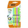 Bic Grip Highlighter Pens Chisel Tip Pastel Colours Pack 4 964859 Fusion Office