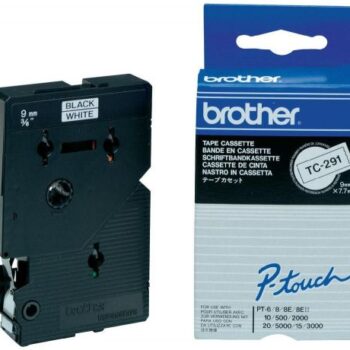Brother Tc 291 Black On White Ptouch Ribbon 9mm X 77m Tc291 Fusion Office