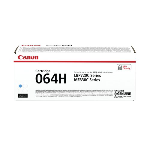 Canon 064h Cyan Laser Toner Cartridge 4936c001 Fusion Office