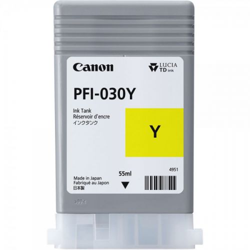 Canon Pfi 030y Yellow Inkjet Cartridge 55ml 3492c001 Fusion Office