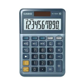 Casio Ms 100em 10 Digit Desktop Calculator Silver Ms 100em Fusion Office