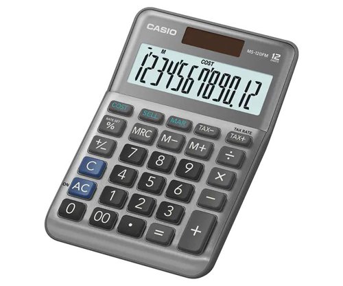 Casio Ms 120fm 12 Digit Desk Calculator Ms 120fm Wa Up Fusion Office