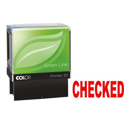 Colop Printer 20 L04 Checked Green Line Red 148221 Fusion Office
