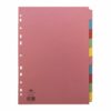 Concord Dividers 10 Part A4 Pastel Assorted Colours 72099 J20 Fusion Office