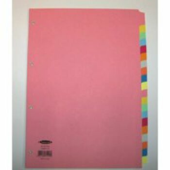 Concord Dividers 20 Part A4 Pastel Assorted Colours 74499 J44 Fusion Office