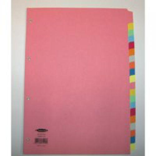 Concord Dividers 20 Part A4 Pastel Assorted Colours 74499 J44 Fusion Office