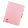 Concord Dividers 5 Part A4 Pastel Assorted Colours 71199 J11 Fusion Office