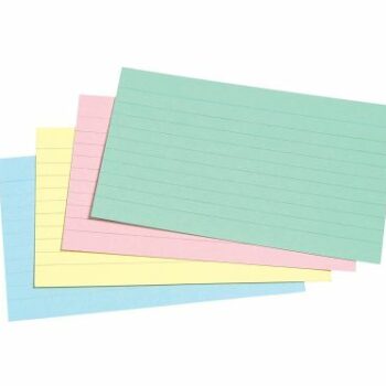 Concord Record Cards Ruled 127x76mm Assorted Colours Pack 100 16099 Fusion Office