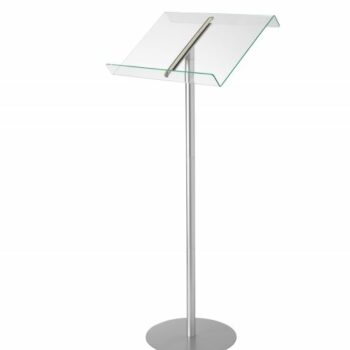 Deflecto Lectern Browser Floor Stand Clear Silver 79166 Fusion Office