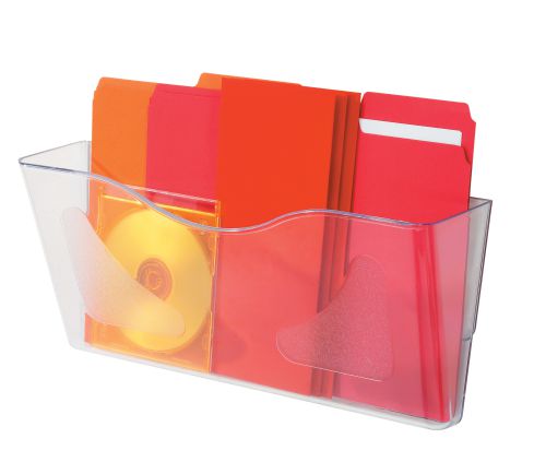Deflecto Literature Wall Pocket A4 Landscape Clear Cp074ytcry Fusion Office