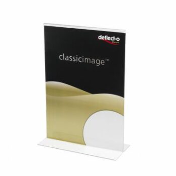Deflecto Stand Up Sign Holder A5 Portrait Clear 47901 Fusion Office