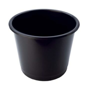 Deflecto Steritouch Waste Bin Plastic Round 14 Litre Black Cp025stblk Fusion Office