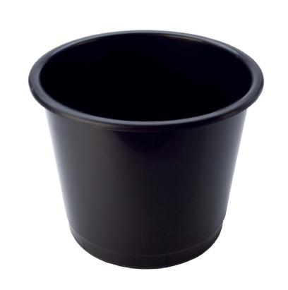 Deflecto Steritouch Waste Bin Plastic Round 14 Litre Black Cp025stblk Fusion Office
