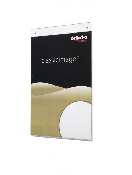 Deflecto Wall Sign Holder A5 Portrait Clear 47101 Fusion Office
