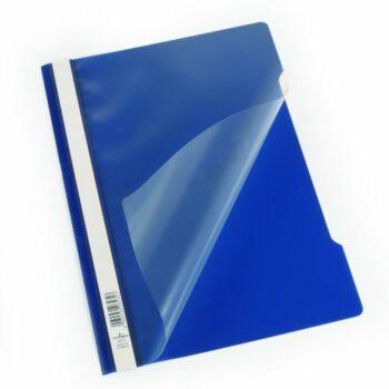 Durable Clear View Dark Blue Report Folders Extra Wide A4 Pack 50 257307 Fusion Office