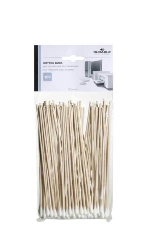 Durable Cotton Cleaning Buds Extra Long Pack 100 578902 Fusion Office