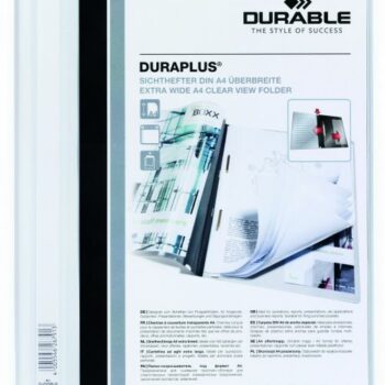 Durable Duraplus White Report Folders Extra Wide A4 Pack 25 257902 Fusion Office