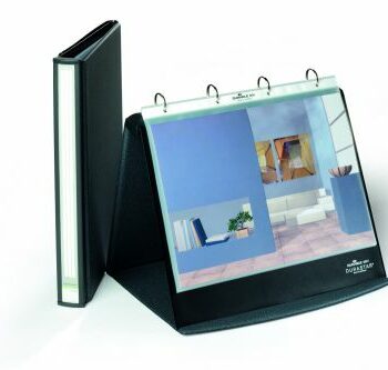 Durable Durastar A4 Tabletop Presenter Landscape Grey 856739 Fusion Office