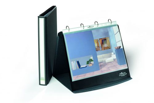 Durable Durastar A4 Tabletop Presenter Landscape Grey 856739 Fusion Office