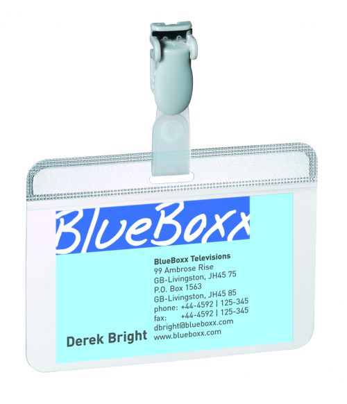 Durable Self Laminating Name Badges 54x90mm Pack 25 814919 Fusion Office