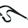 Durable Textile Lanyard Soft Black Pack 10 812701 Fusion Office