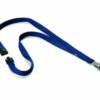 Durable Textile Lanyard Soft Midnight Blue Pack 10 812728 Fusion Office