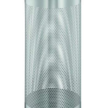 Durable Umbrella Stand Metal Perforated 285 Litre Silver 335023 Fusion Office