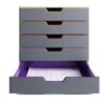 Durable Varicolor Drawer Box With Five Drawers 760527 Fusion Office