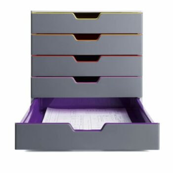 Durable Varicolor Drawer Box With Five Drawers 760527 Fusion Office