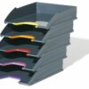 Durable Varicolor Letter Tray Set Pack 5 770557 Fusion Office