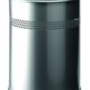 Durable Waste Bin Metal Round Perforated 15 Litres Silver 330023 Fusion Office