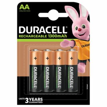 Duracell Aa Rechargeable Batteries 1300mah Pack 4 Durhr6b4 1300sc Fusion Office